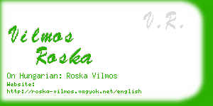 vilmos roska business card